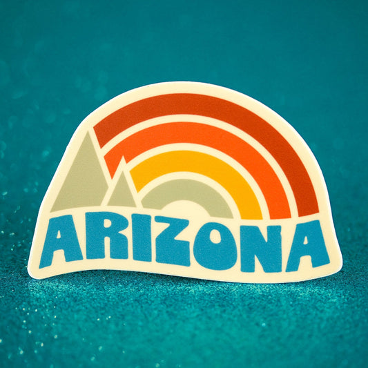 Arizona Rainbow Sunset Vinyl Sticker
