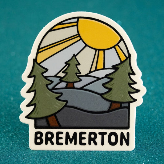 Bremerton Evergreen Trees Vinyl Sticker