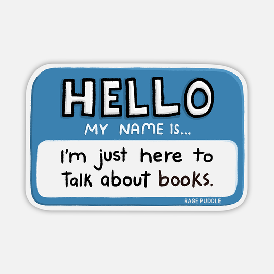 Hello my name is Books - Vinyl Sticker
