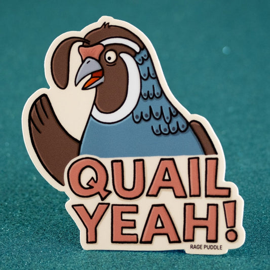 Quail Yeah Vinyl Sticker