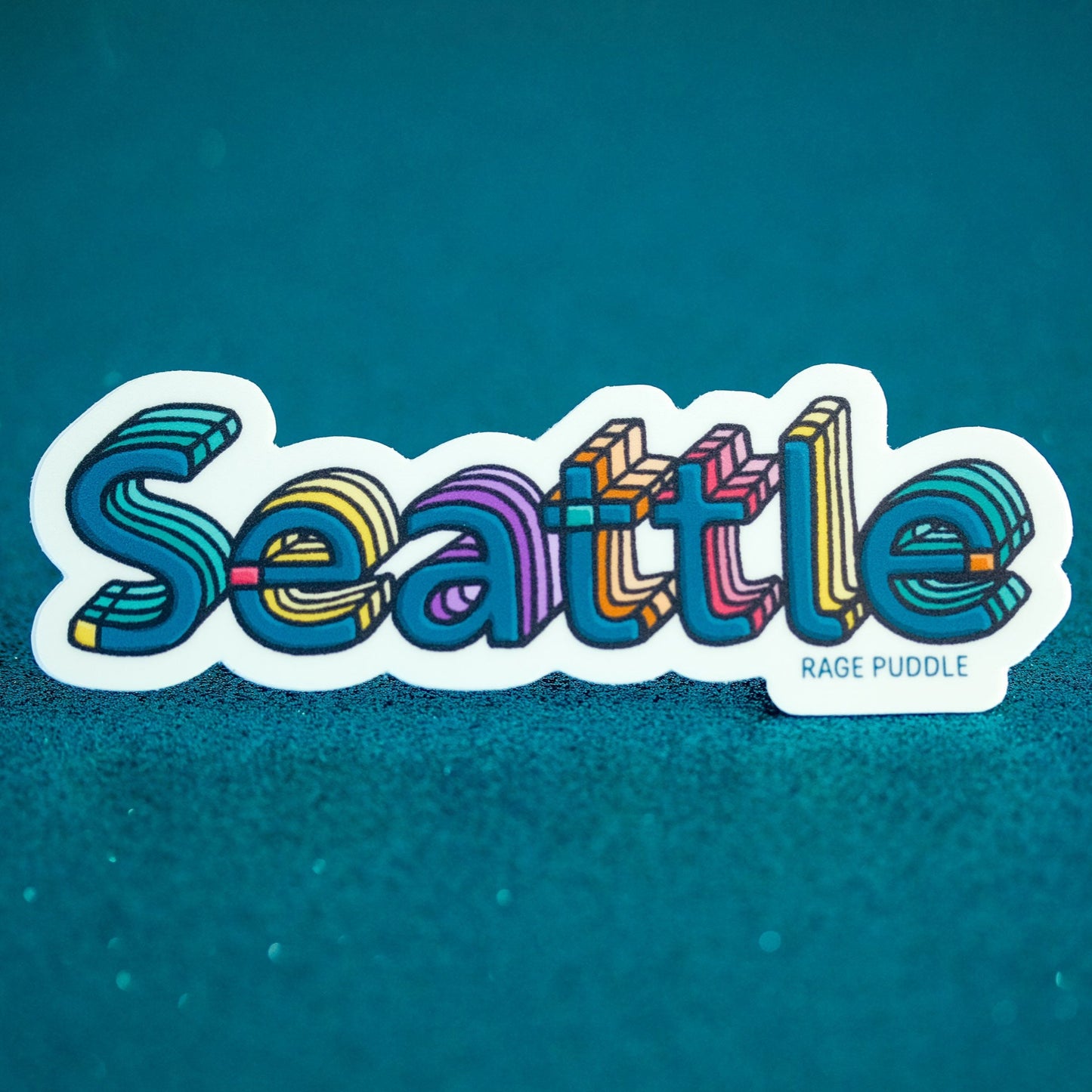 Seattle - Vinyl Sticker - 3D type