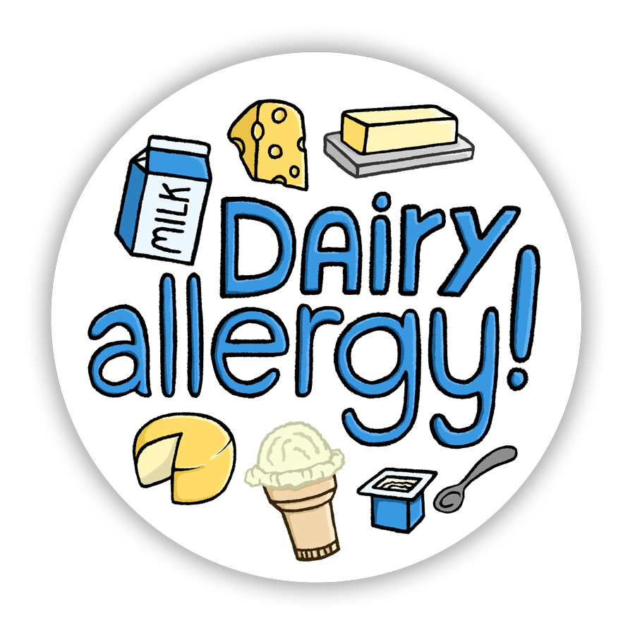 Dairy Allergy Vinyl Sticker