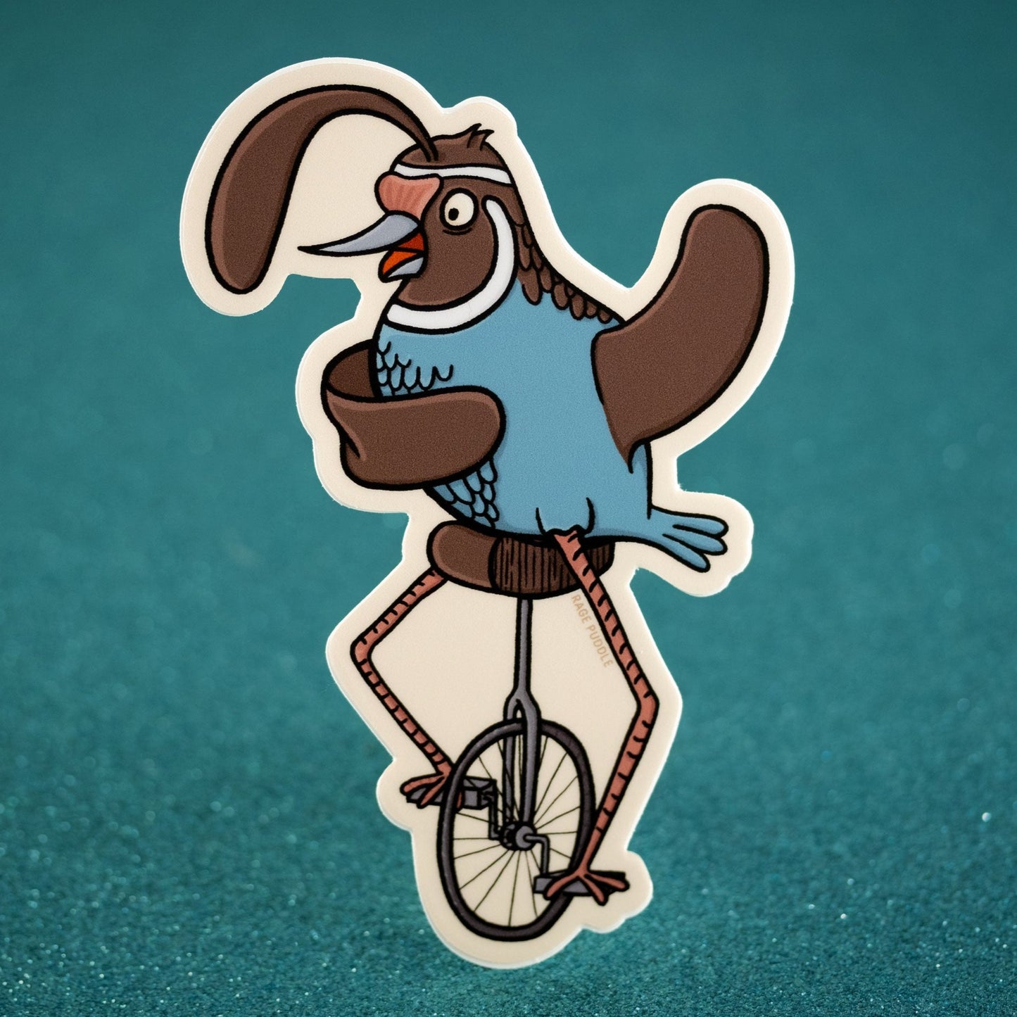 Unicycle Quail Vinyl Sticker